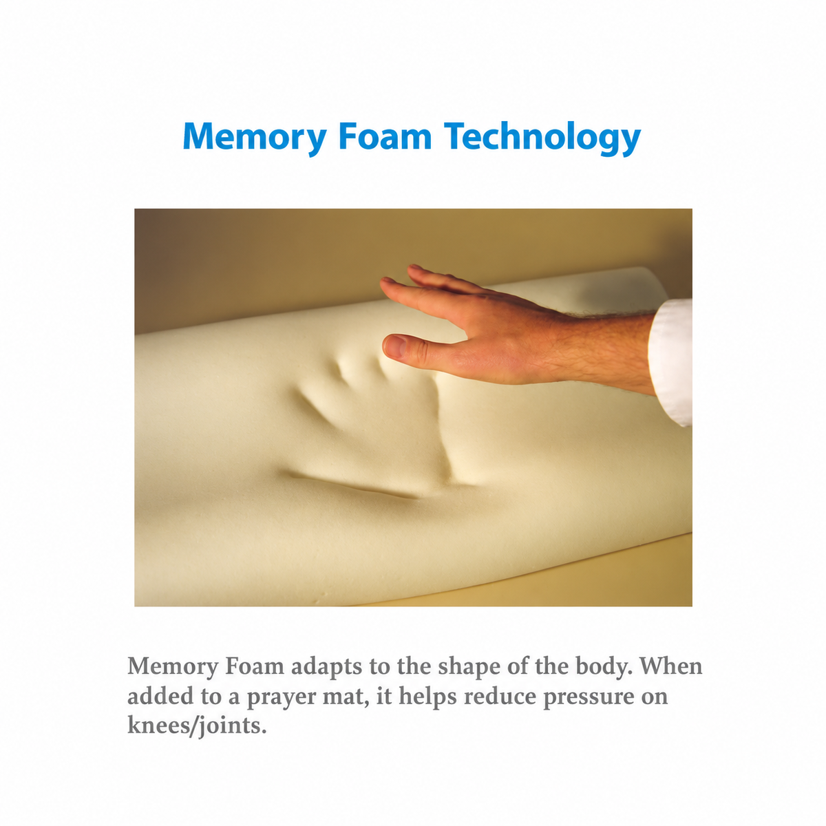 TAQWA 3D ORTHOPEDIC MEMORY FOAM PRAYER MAT | FREE DELIVERY