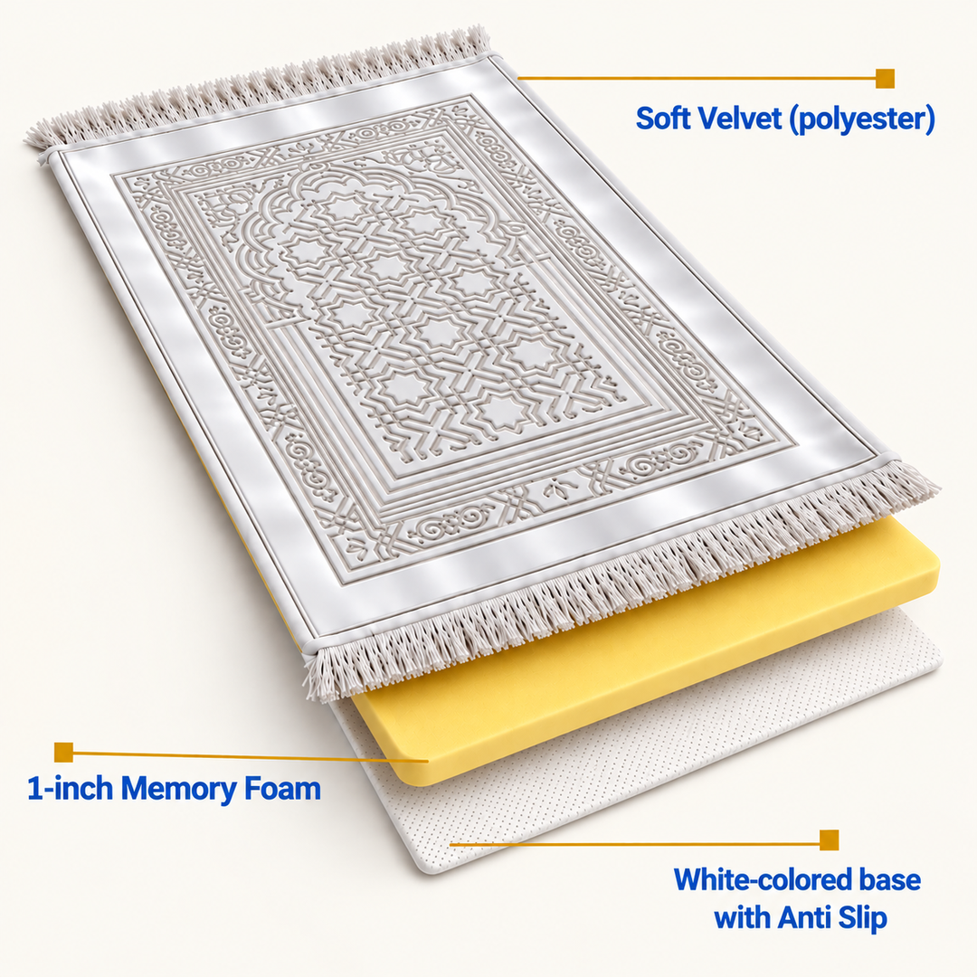 TAQWA ORTHOPEDIC MEMORY FOAM PRAYER MAT | PACK OF 3 | FREE DELIVERY