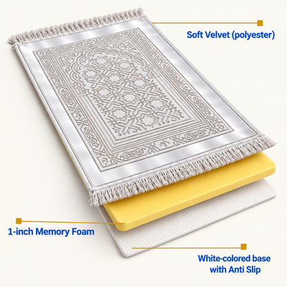 TAQWA ORTHOPEDIC MEMORY FOAM PRAYER MAT | PACK OF 3 | FREE DELIVERY