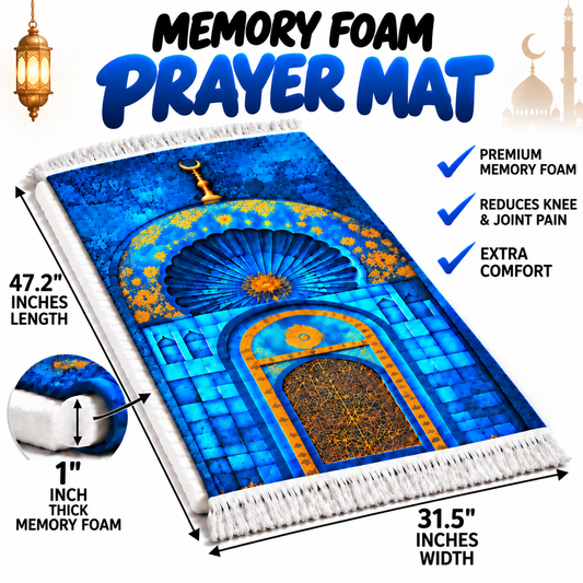 TAQWA 3D ORTHOPEDIC MEMORY FOAM PRAYER MAT | FREE DELIVERY